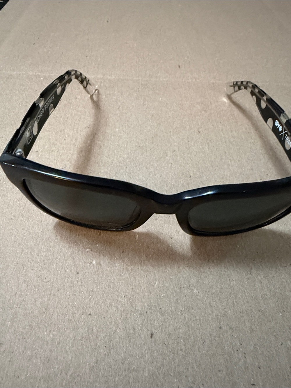SPY Black Sunglasses with Patterned Arms